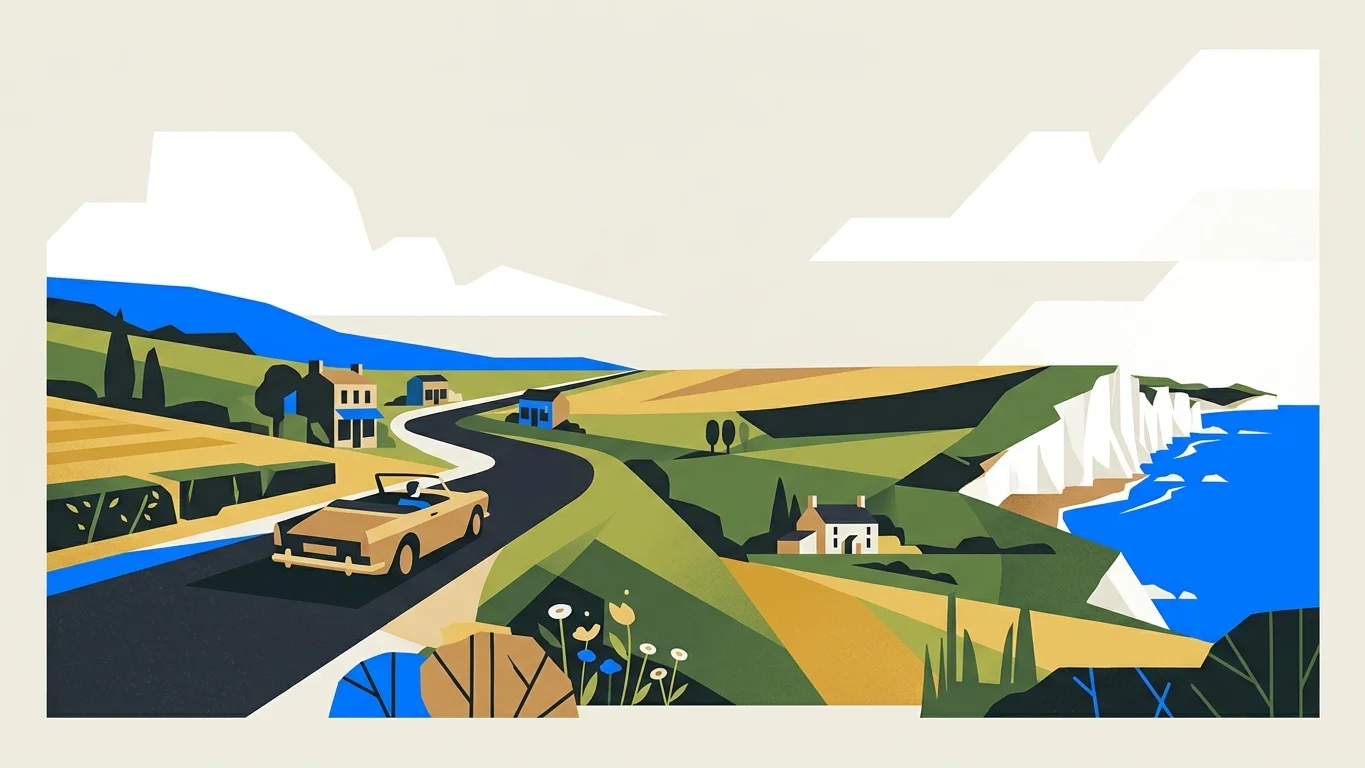 The Sussex Downs Loop: Antiques, Bloomsbury, and Cliffside Views