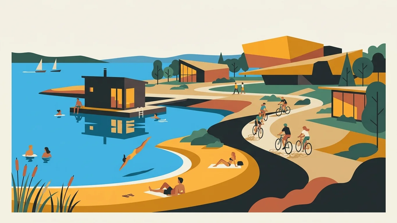 Summer in Fornebu: Fjord Swims, Modern Art, and Floating Saunas